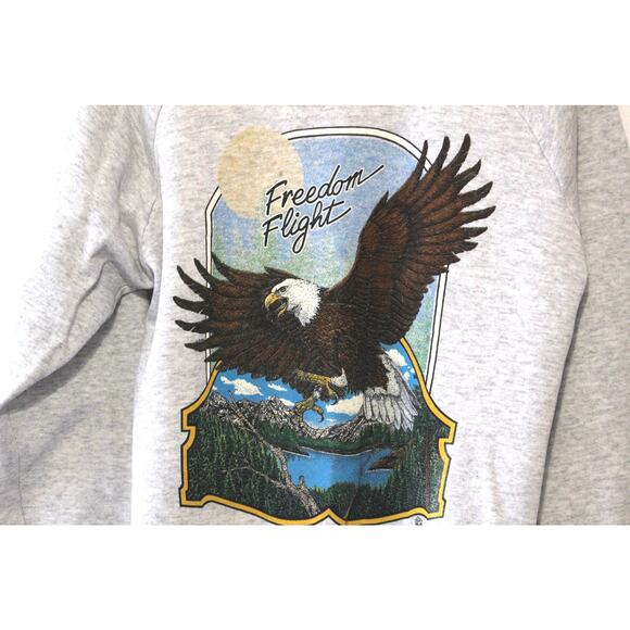 Vintage Freedom Flight Eagle Sweatshirt Large - Picture 2 of 4